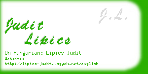 judit lipics business card